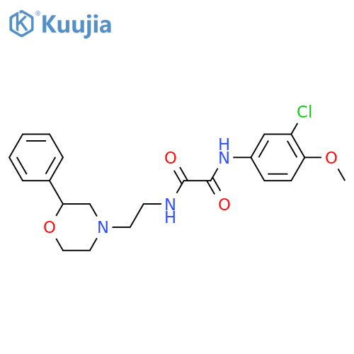 N'-(3-chloro-4-methoxyphenyl)-N-2-(2-phenylmorpholin-4-yl)ethylethanediamide structure
