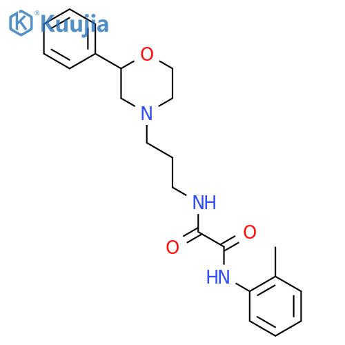 N'-(2-methylphenyl)-N-3-(2-phenylmorpholin-4-yl)propylethanediamide structure