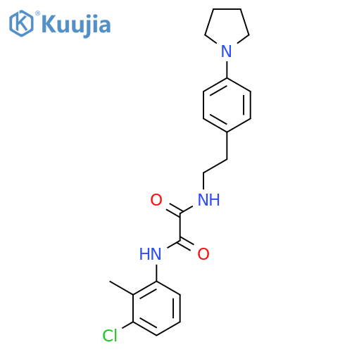N-(3-chloro-2-methylphenyl)-N'-{2-4-(pyrrolidin-1-yl)phenylethyl}ethanediamide structure