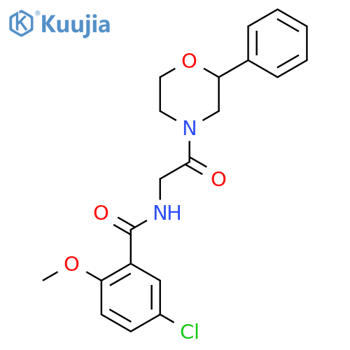 5-chloro-2-methoxy-N-2-oxo-2-(2-phenylmorpholin-4-yl)ethylbenzamide structure