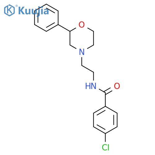 4-chloro-N-2-(2-phenylmorpholin-4-yl)ethylbenzamide structure