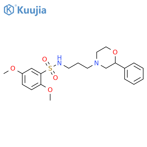 2,5-dimethoxy-N-3-(2-phenylmorpholin-4-yl)propylbenzene-1-sulfonamide structure