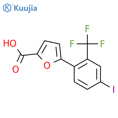 5-[4-Iodo-2-(trifluoromethyl)phenyl]furan-2-carboxylic acid structure
