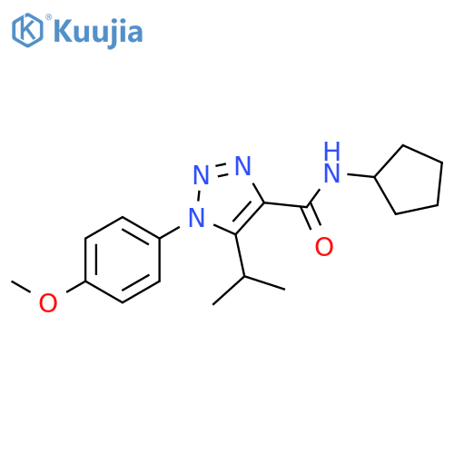N-cyclopentyl-1-(4-methoxyphenyl)-5-(propan-2-yl)-1H-1,2,3-triazole-4-carboxamide structure