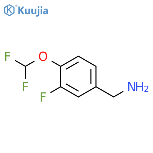 4-(difluoromethoxy)-3-fluorophenylmethanamine structure