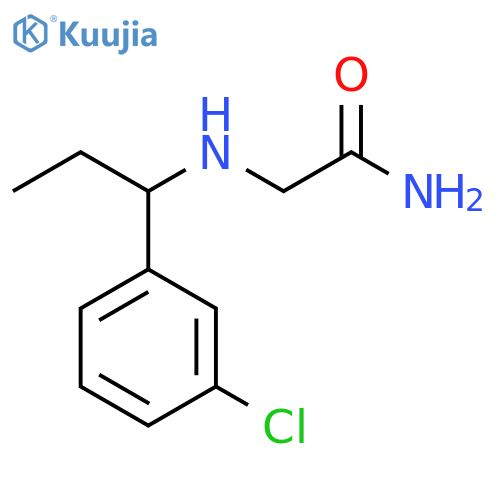 2-{1-(3-chlorophenyl)propylamino}acetamide structure