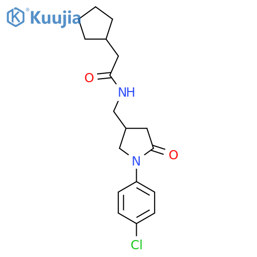 N-{1-(4-chlorophenyl)-5-oxopyrrolidin-3-ylmethyl}-2-cyclopentylacetamide structure