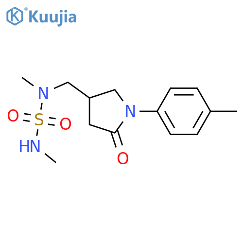 4-{(dimethylsulfamoyl)aminomethyl}-1-(4-methylphenyl)pyrrolidin-2-one structure