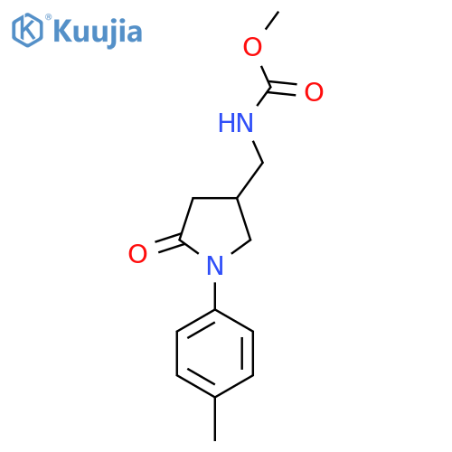 methyl N-{1-(4-methylphenyl)-5-oxopyrrolidin-3-ylmethyl}carbamate structure