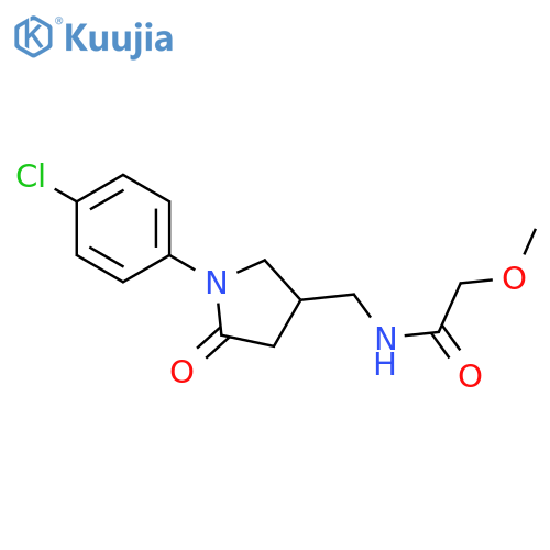 N-{1-(4-chlorophenyl)-5-oxopyrrolidin-3-ylmethyl}-2-methoxyacetamide structure