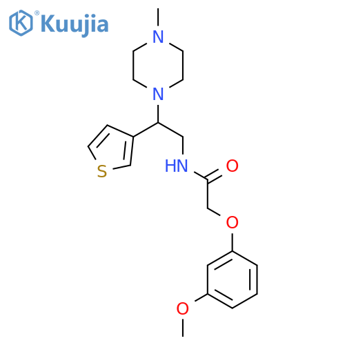 2-(3-methoxyphenoxy)-N-2-(4-methylpiperazin-1-yl)-2-(thiophen-3-yl)ethylacetamide structure