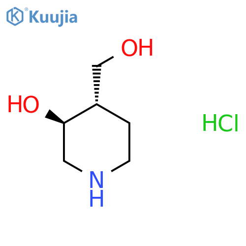 cis-4-(hydroxymethyl)piperidin-3-ol hydrochloride structure