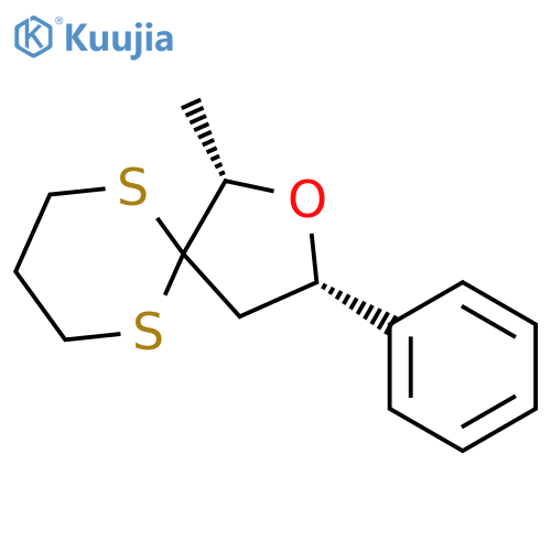 2-Oxa-6,10-dithiaspiro[4.5]decane, 1-methyl-3-phenyl-, cis- structure