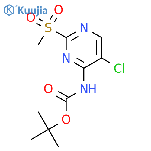 tert-Butyl (5-chloro-2-(methylsulfonyl)pyrimidin-4-yl)carbamate structure