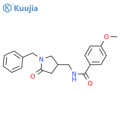 N-(1-benzyl-5-oxopyrrolidin-3-yl)methyl-4-methoxybenzamide structure
