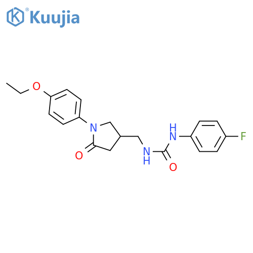 3-{1-(4-ethoxyphenyl)-5-oxopyrrolidin-3-ylmethyl}-1-(4-fluorophenyl)urea structure