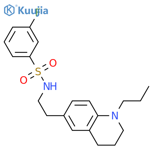 3-fluoro-N-2-(1-propyl-1,2,3,4-tetrahydroquinolin-6-yl)ethylbenzene-1-sulfonamide structure