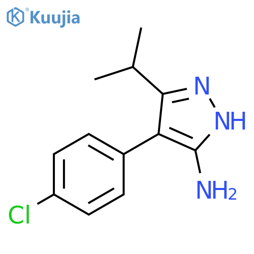 1H-Pyrazol-5-amine, 4-(4-chlorophenyl)-3-(1-methylethyl)- structure