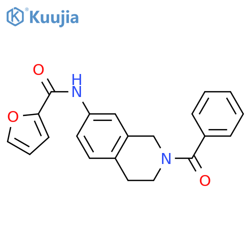 N-(2-benzoyl-1,2,3,4-tetrahydroisoquinolin-7-yl)furan-2-carboxamide structure