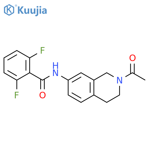 N-(2-acetyl-1,2,3,4-tetrahydroisoquinolin-7-yl)-2,6-difluorobenzamide structure
