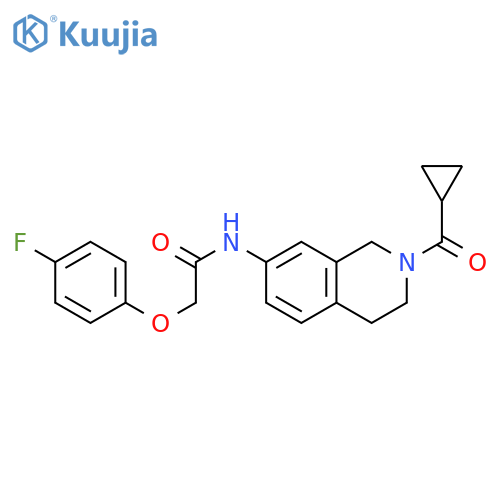 N-(2-cyclopropanecarbonyl-1,2,3,4-tetrahydroisoquinolin-7-yl)-2-(4-fluorophenoxy)acetamide structure