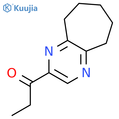 1-Propanone, 1-(6,7,8,9-tetrahydro-5H-cycloheptapyrazin-2-yl)- structure