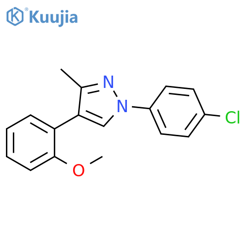 1H-Pyrazole, 1-(4-chlorophenyl)-4-(2-methoxyphenyl)-3-methyl- structure
