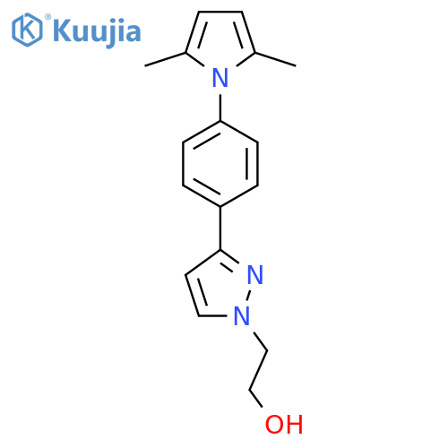 2-{3-[4-(2,5-Dimethyl-1H-pyrrol-1-yl)phenyl]-1H-pyrazol-1-yl}-1-ethanol structure