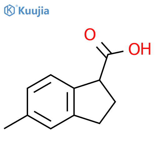 5-Methyl-2,3-dihydro-1H-indene-1-carboxylic acid structure