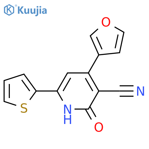 4-(Furan-3-yl)-2-oxo-6-(thiophen-2-yl)-1,2-dihydropyridine-3-carbonitrile structure