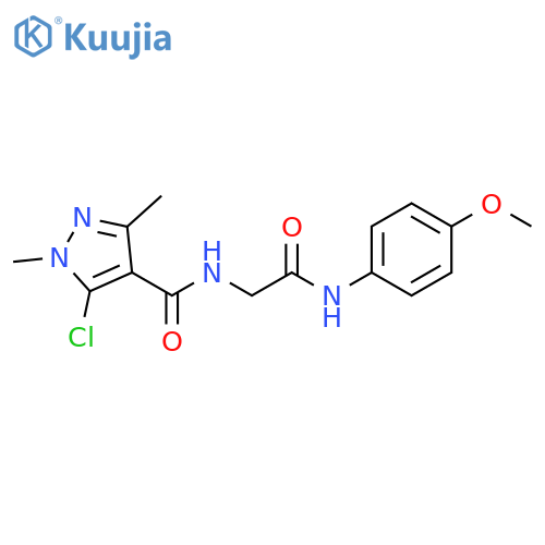 2-[(5-Chloro-1,3-dimethyl-1H-pyrazol-4-yl)formamido]-N-(4-methoxyphenyl)acetamide structure