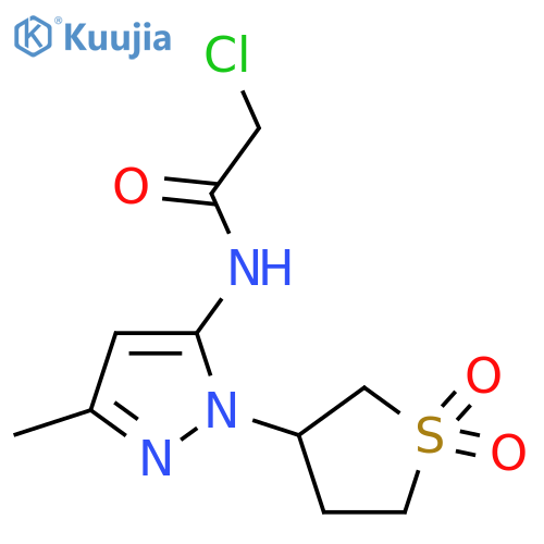 2-chloro-N-[1-(1,1-dioxo-1λ?-thiolan-3-yl)-3-methyl-1H-pyrazol-5-yl]acetamide structure