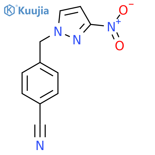 4-[(3-Nitro-1H-pyrazol-1-yl)methyl]benzonitrile structure