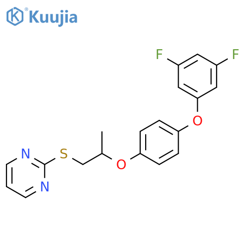 Pyrimidine, 2-[[2-[4-(3,5-difluorophenoxy)phenoxy]propyl]thio]- structure