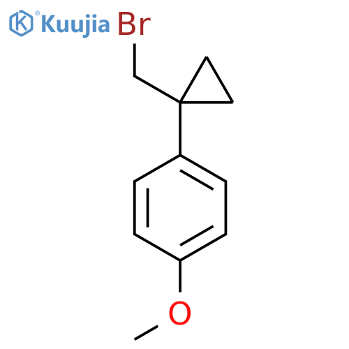 1-1-(Bromomethyl)cyclopropyl-4-methoxybenzene structure