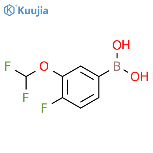 3-(difluoromethoxy)-4-fluorophenylboronic acid structure