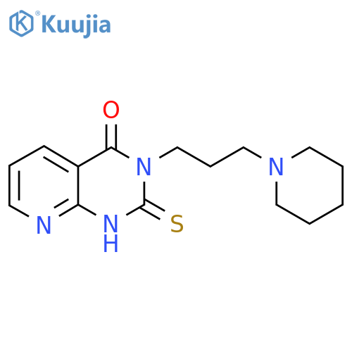 3-3-(piperidin-1-yl)propyl-2-sulfanylidene-1H,2H,3H,4H-pyrido2,3-dpyrimidin-4-one structure