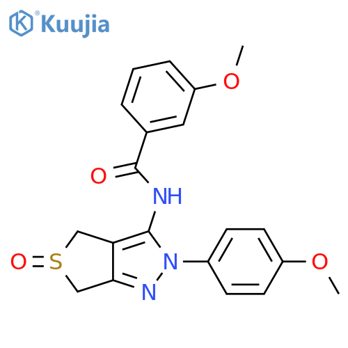 3-methoxy-N-2-(4-methoxyphenyl)-5-oxo-2H,4H,6H-5lambda4-thieno3,4-cpyrazol-3-ylbenzamide structure