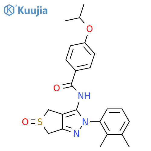 N-2-(2,3-dimethylphenyl)-5-oxo-2H,4H,6H-5lambda4-thieno3,4-cpyrazol-3-yl-4-(propan-2-yloxy)benzamide structure