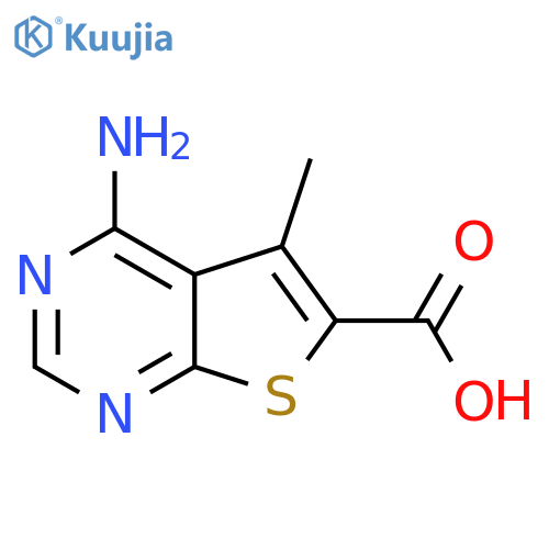 4-Amino-5-methylthieno[2,3-d]pyrimidine-6-carboxylic acid structure