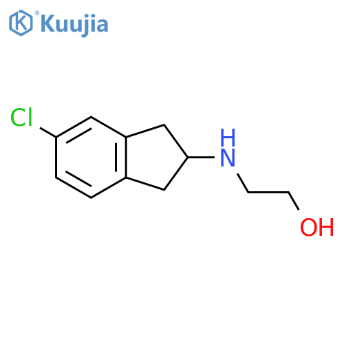 2-((5-Chloro-2,3-dihydro-1H-inden-2-yl)amino)ethanol structure