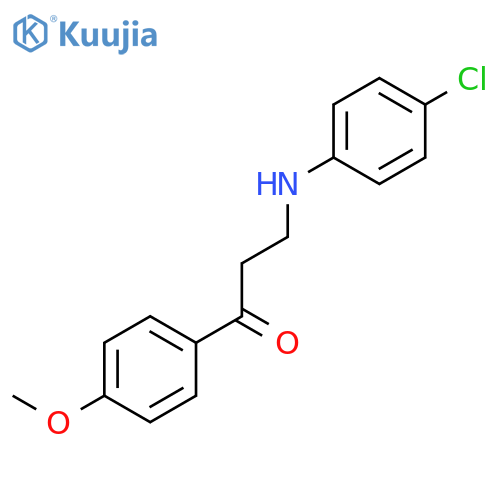 1-Propanone, 3-[(4-chlorophenyl)amino]-1-(4-methoxyphenyl)- structure