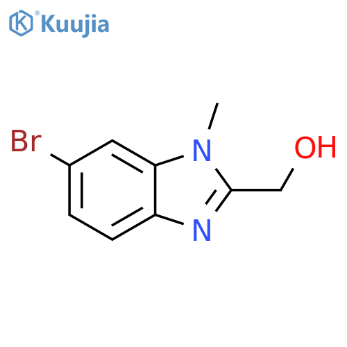 (6-bromo-1-methyl-1H-1,3-benzodiazol-2-yl)methanol structure
