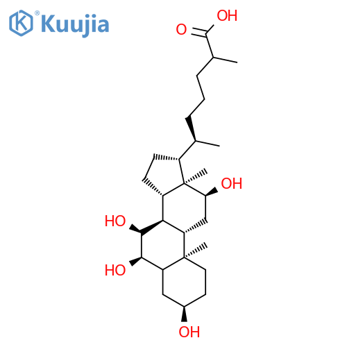 Cholestan-26-oic acid,3,6,7,12-tetrahydroxy-, (3a,5b,6a,7a,12a)- (9CI) structure