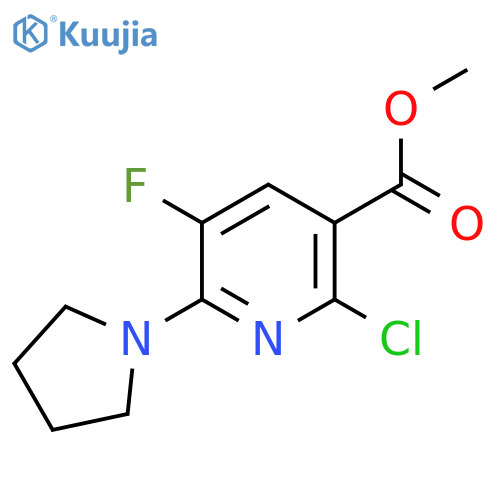 Methyl 2-Chloro-5-fluoro-6-pyrrolidin-1-ylnicotinate structure