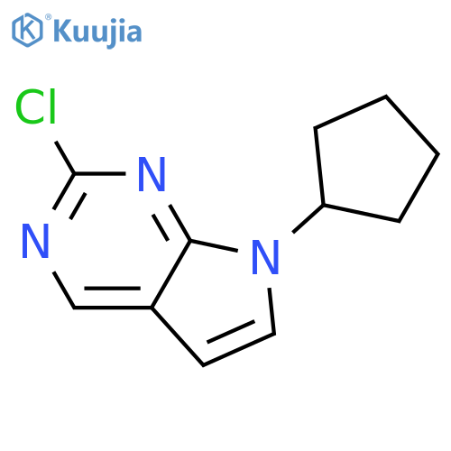 2-Chloro-7-cyclopentyl-7H-pyrrolo[2,3-d]pyrimidine structure