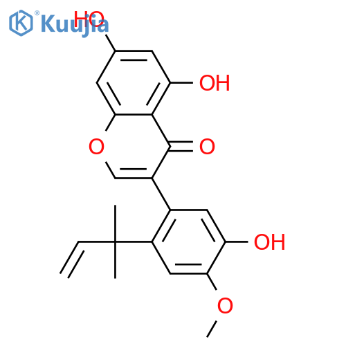 2'-(1,1-Dimethyl-2-propenyl)-4',5,5',7-tetrahydroxyisoflavone; 4'-Me ether structure