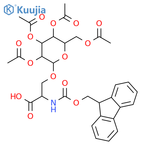 2,3,4,6-Tetra-O-acetyl-b-D-galactopyranosyl-(N2-Fmoc)-L-serine structure