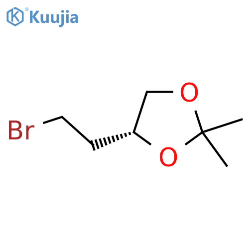(4R)-4-(2-bromoethyl)-2,2-dimethyl-1,3-dioxolane structure