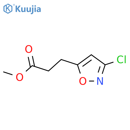 Methyl 3-(3-chloroisoxazol-5-yl)propanoate structure